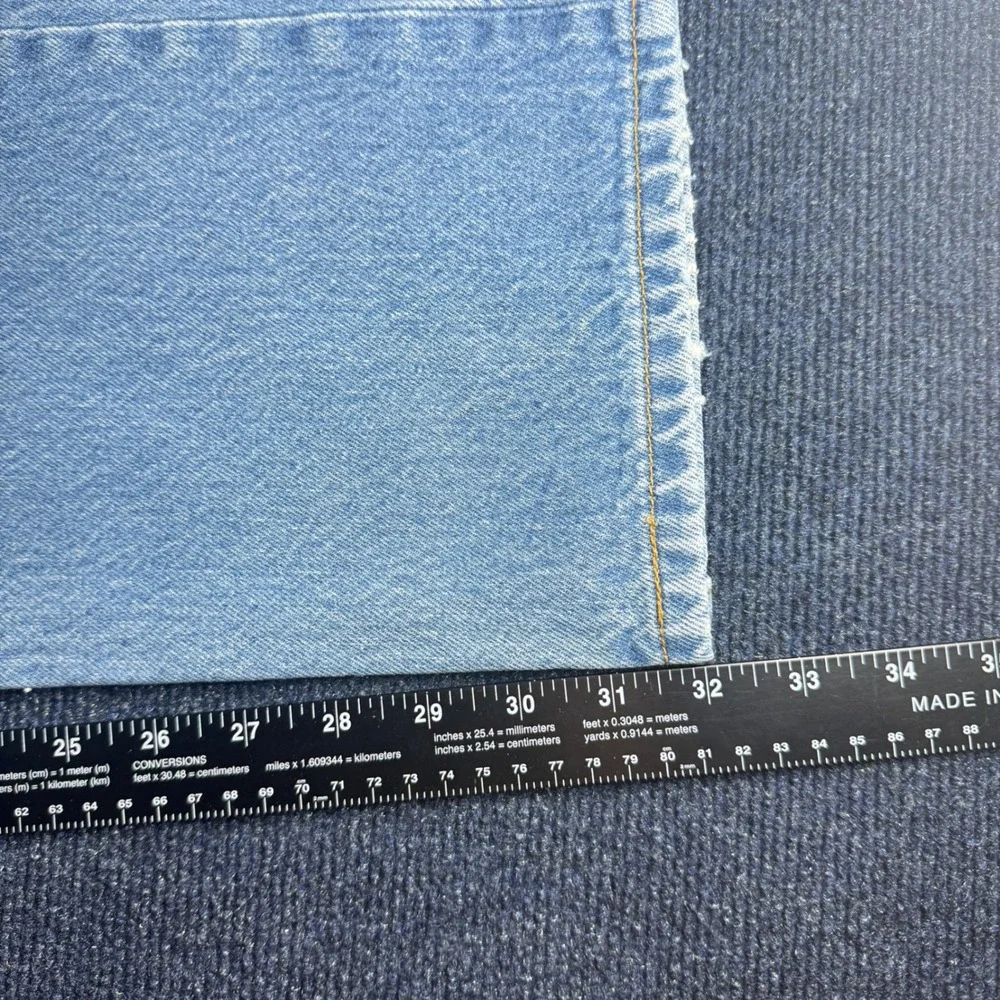 Vintage Levis 501 Mens Jeans 42x38 Light Wash Straight Leg Button Fly Denim Blue